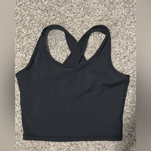 Black Cross-Back Tank Top